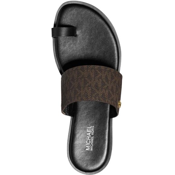 Women Michael Kors August Toe Ring Slide Sandals Size 7.5 $110 Retail - Picture 4 of 12